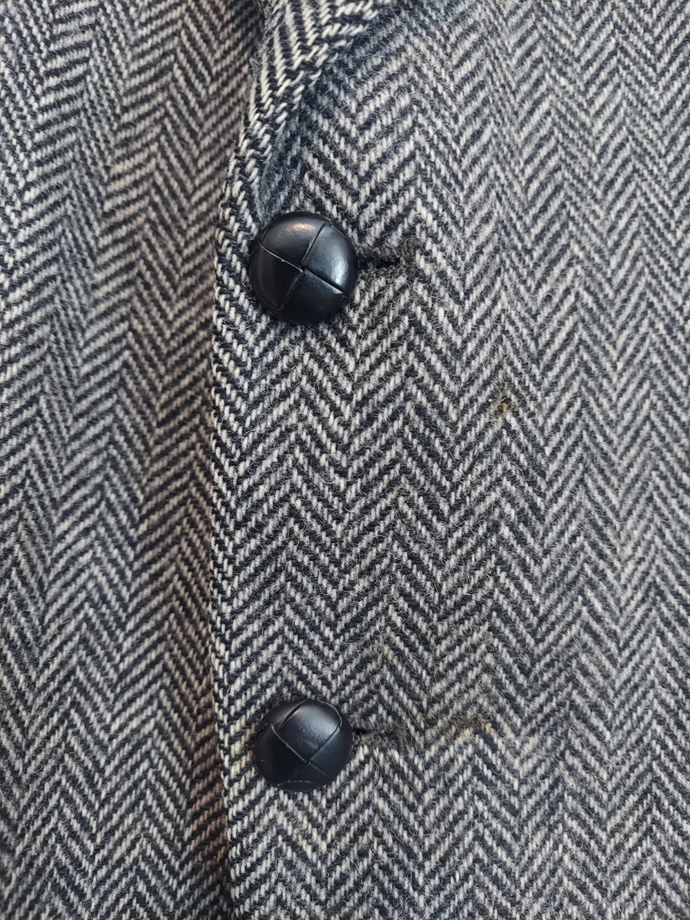 Vintage Ira Travers Wool Tweed Blazer Herringbone Distressed Flawed Sport Coat